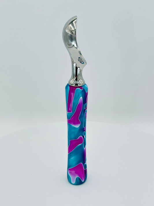 Custom Hand-Turned Ice Cream Scoop - Alien Sunset Acrylic