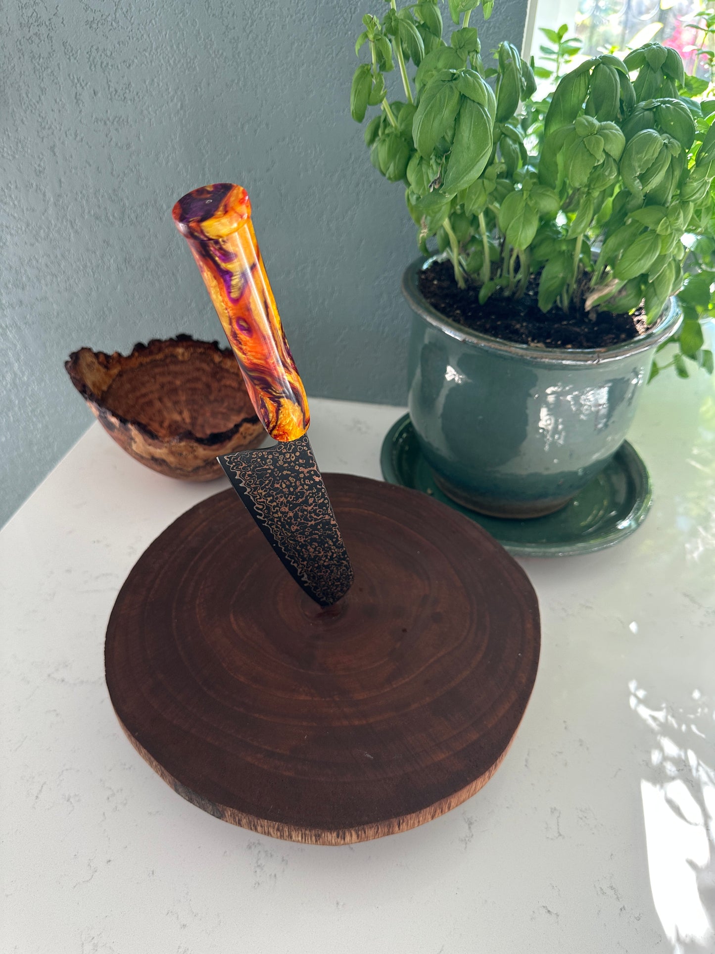 Orange Storm Cu Mai Kitchen Knife