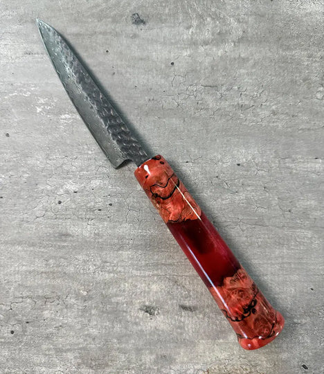 Red Burl Kitchen Knife