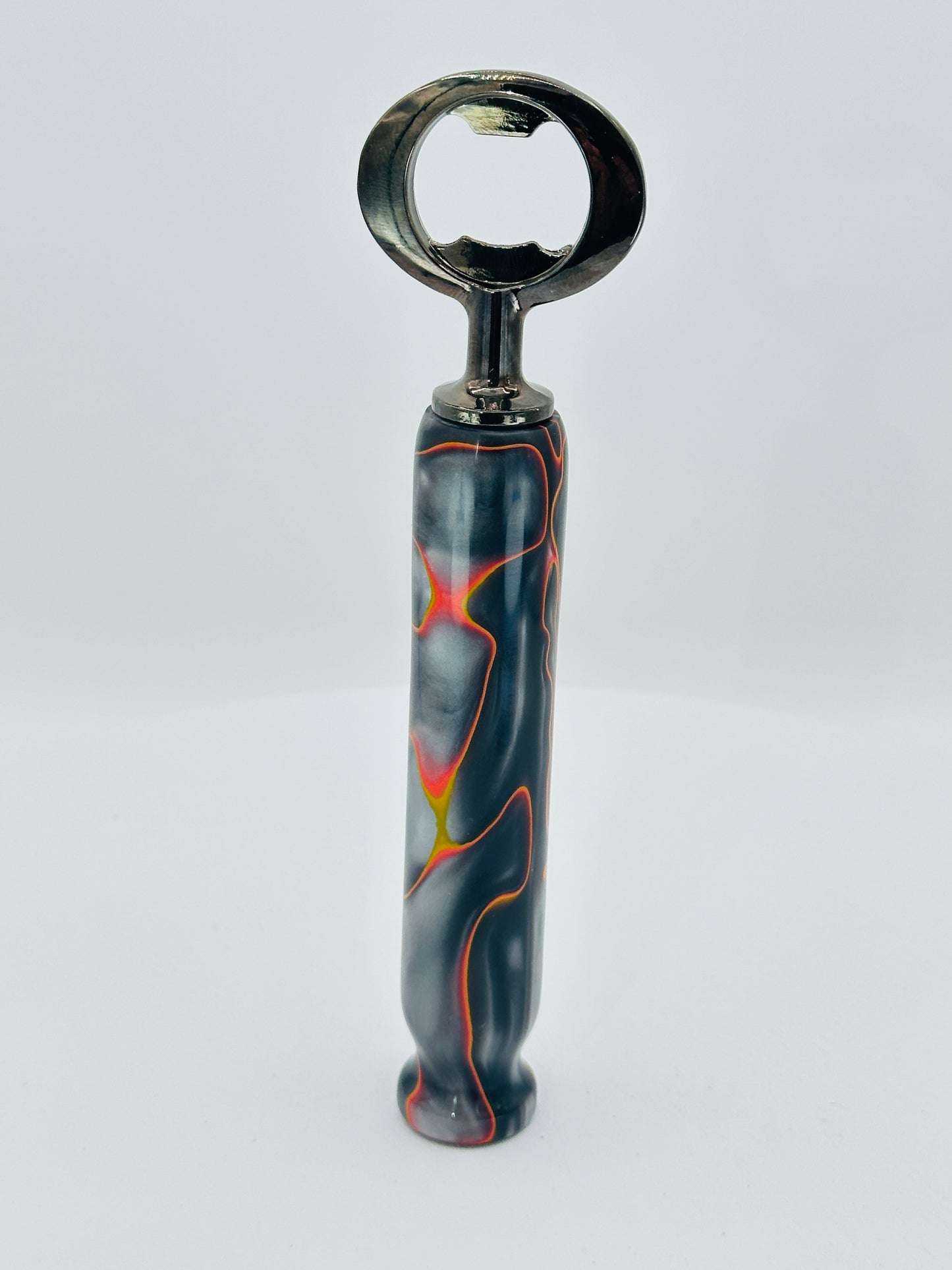 Custom Hand-Turned Bottle Opener - Midnight Racer Acrylic