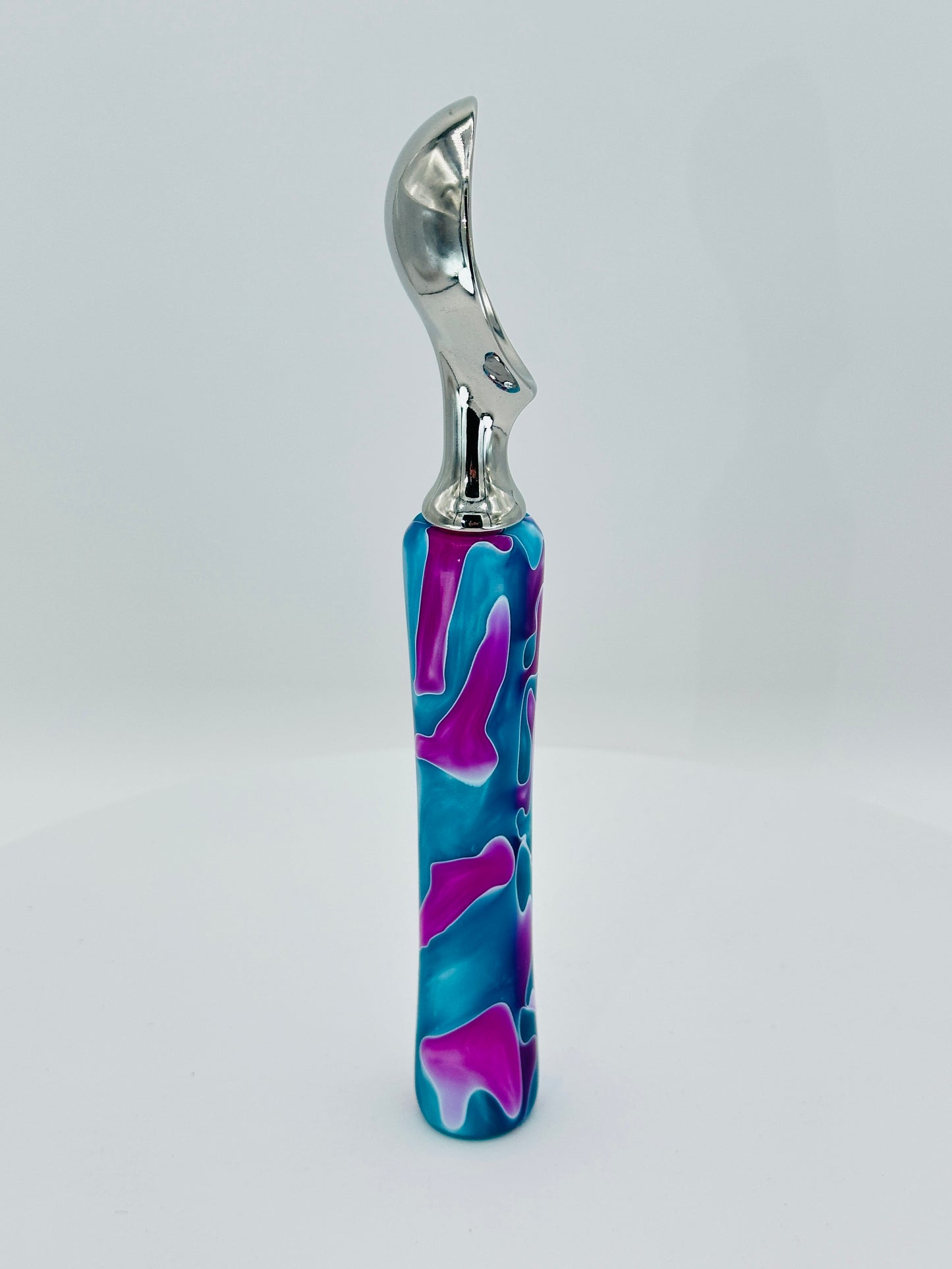 Custom Hand-Turned Ice Cream Scoop - Alien Sunset Acrylic