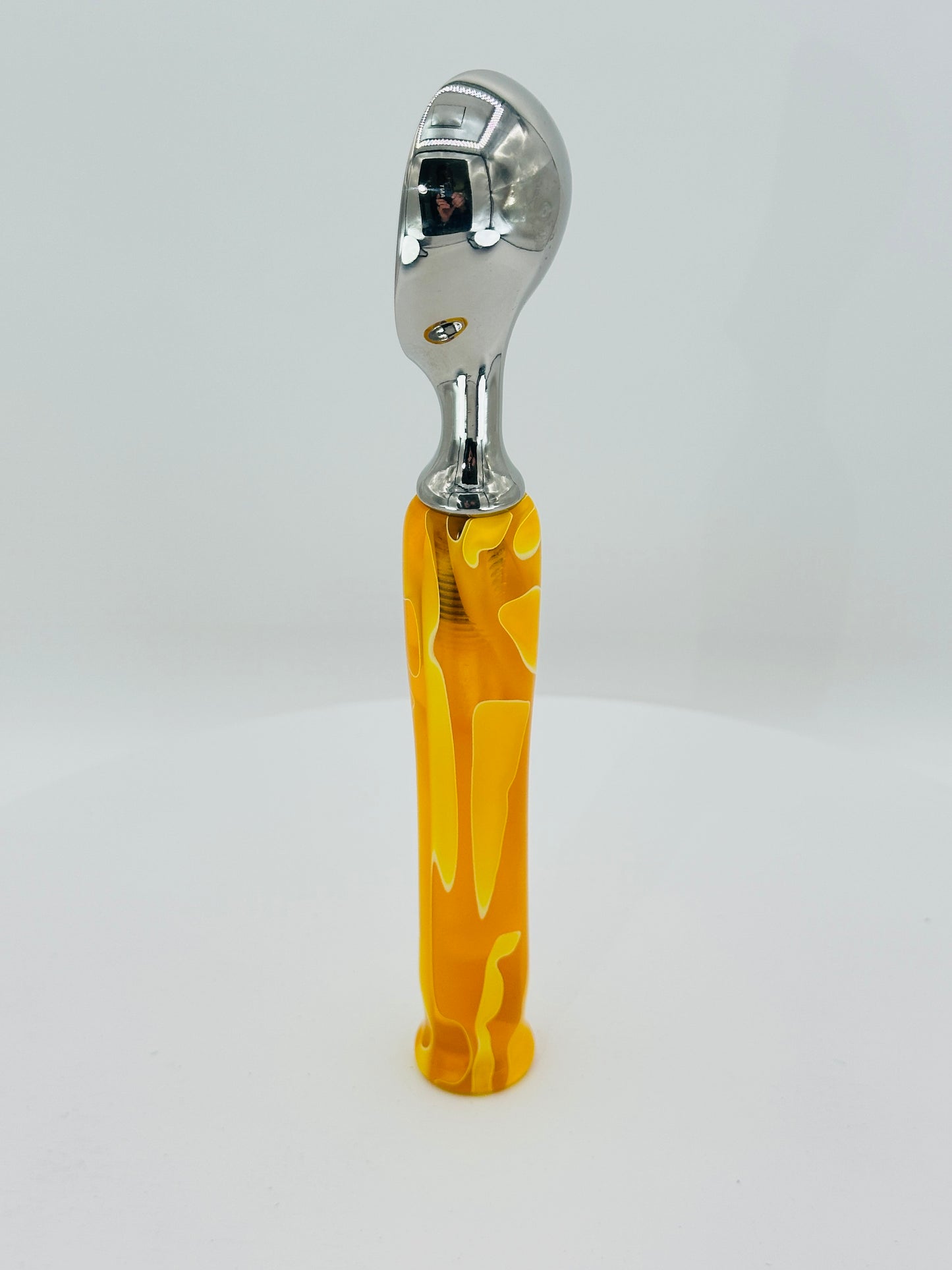 Custom Hand-Turned Ice Cream Scoop - Citrine Water Acrylic