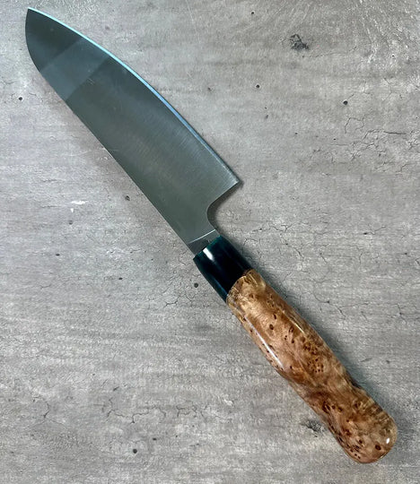 Green Burl Kitchen Knife