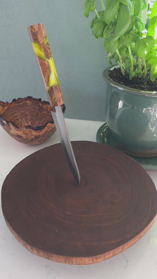 Olive Green Hybrid Kitchen Knife