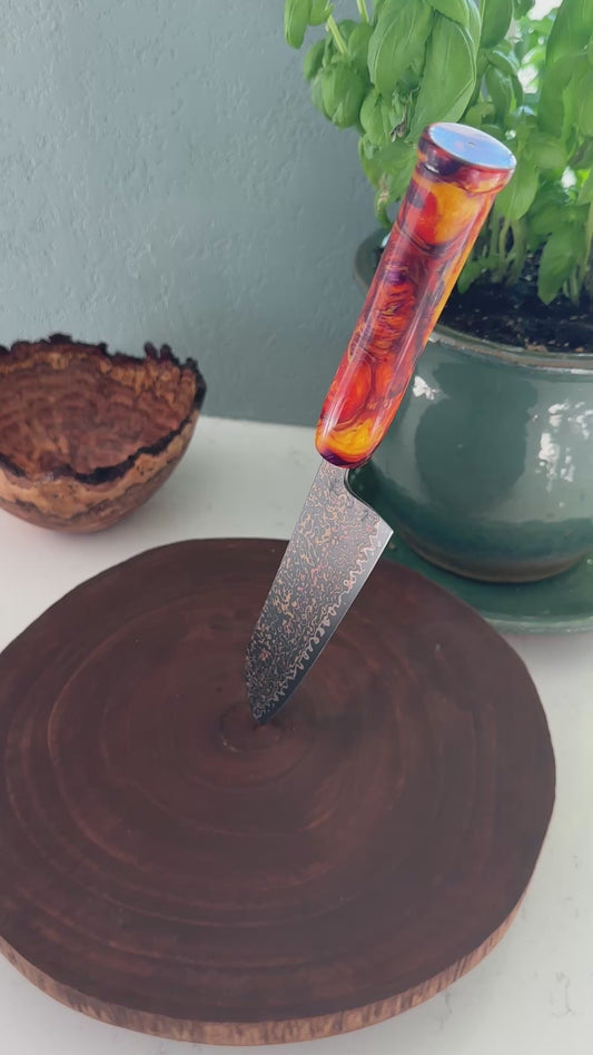 Orange Storm Cu Mai Kitchen Knife
